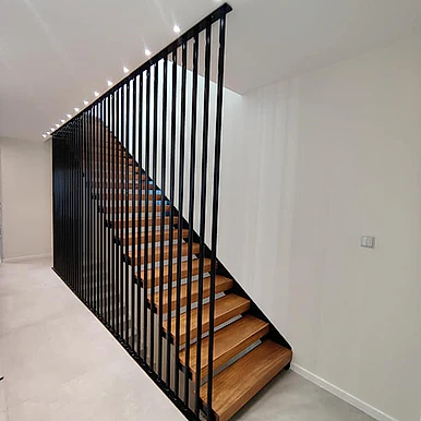 black modern stairwell design