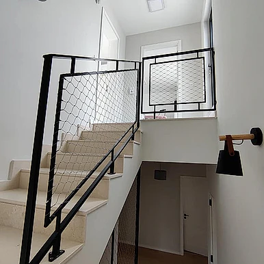 black framing stairwell